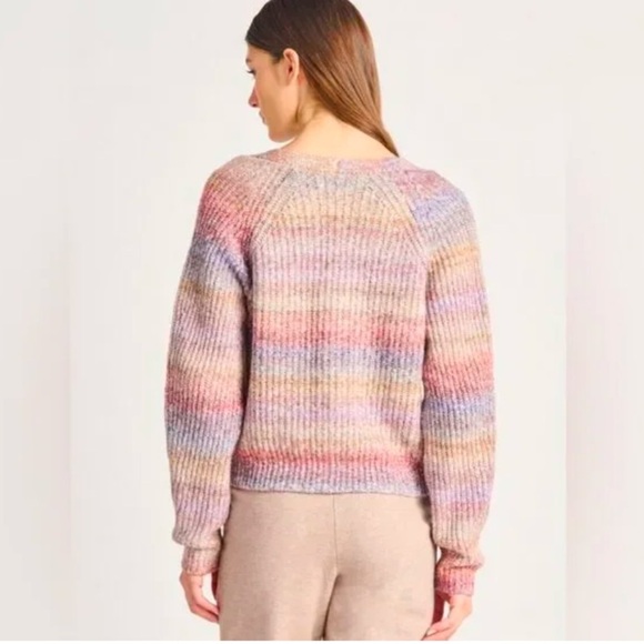 Rails -Josie Cardigan Amethyst Space Dye Multi Color Wool Blend Chunky Sweater - Picture 2 of 11